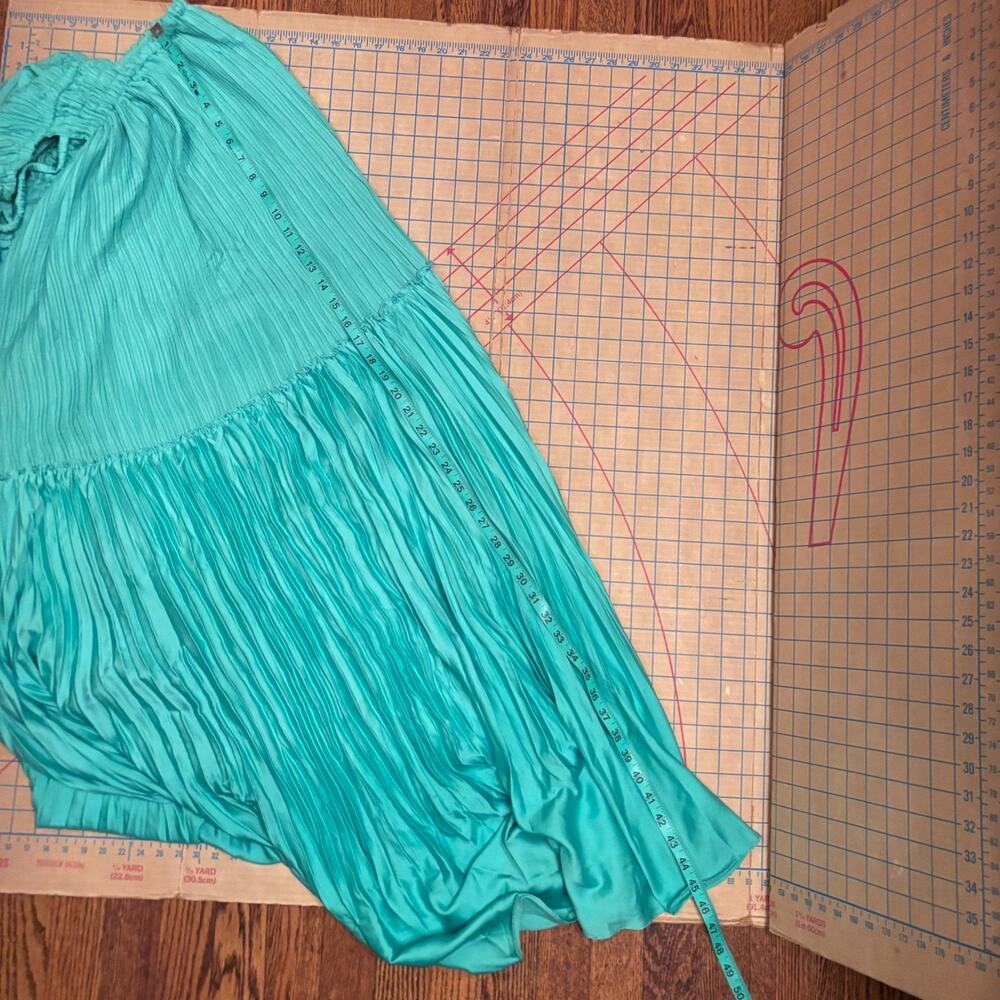 Jonathan Simkhai Liz Pleated‎ Gown Kiwi Green Cutout Maxi Est. Large *READ DESC* - Picture 9 of 11